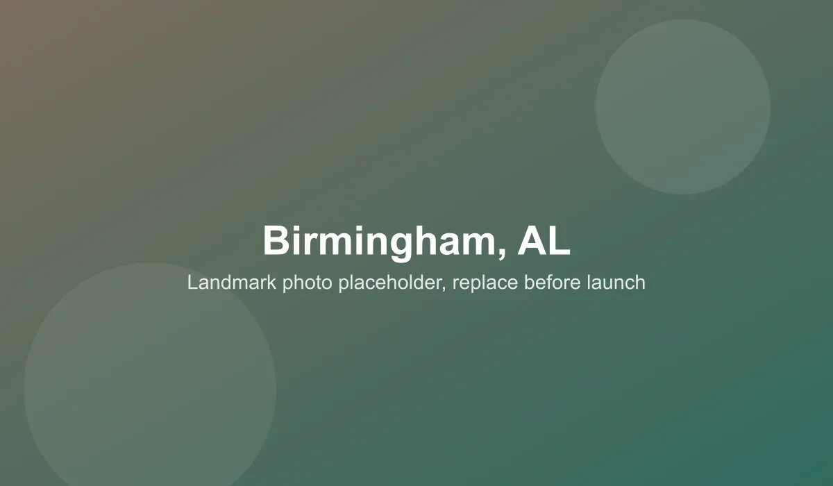 Emergency dentist coverage area in Birmingham, AL