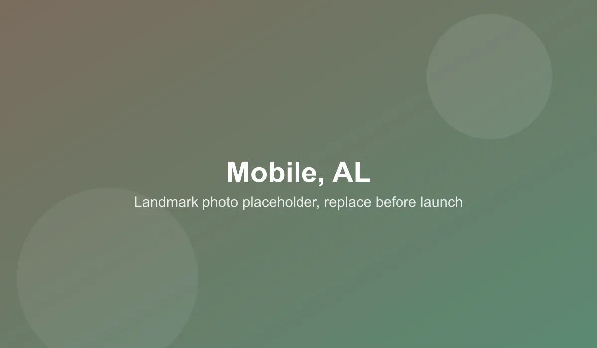 Emergency dentist coverage area in Mobile, AL