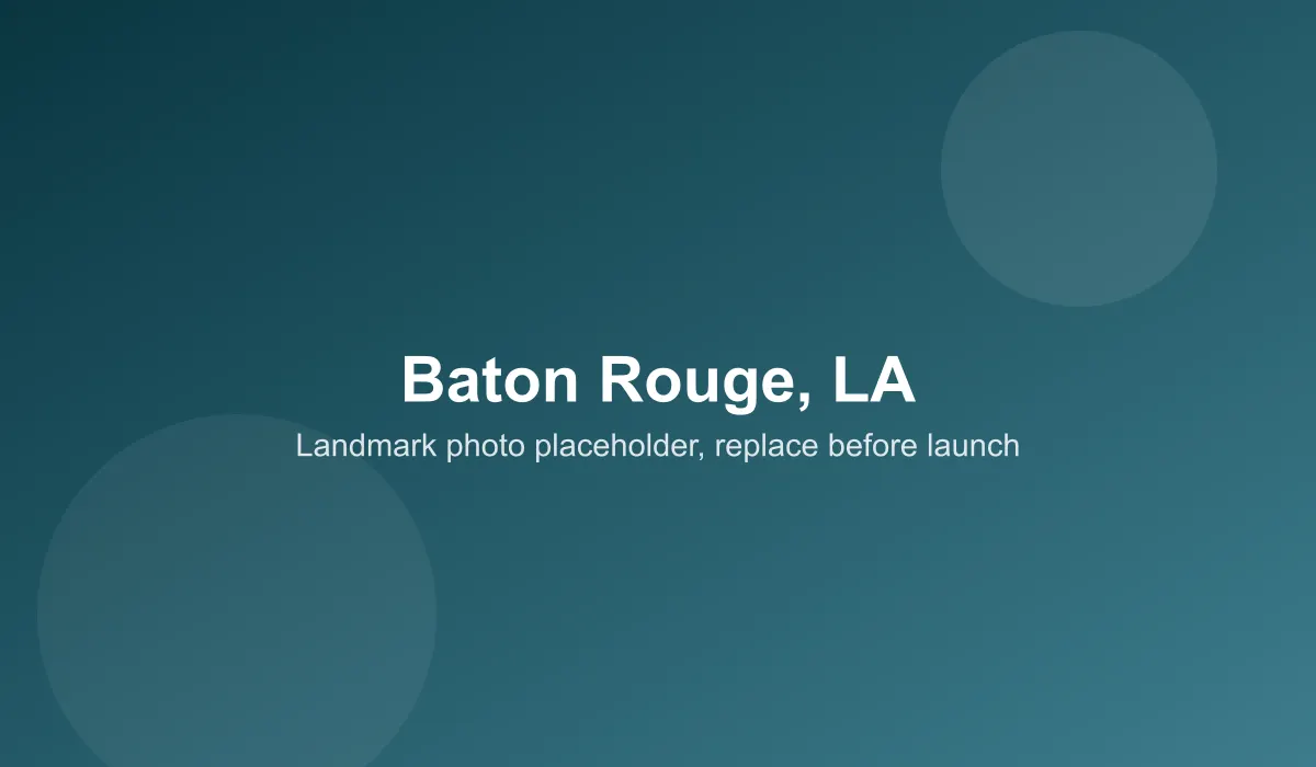 Emergency dentist coverage area in Baton Rouge, LA