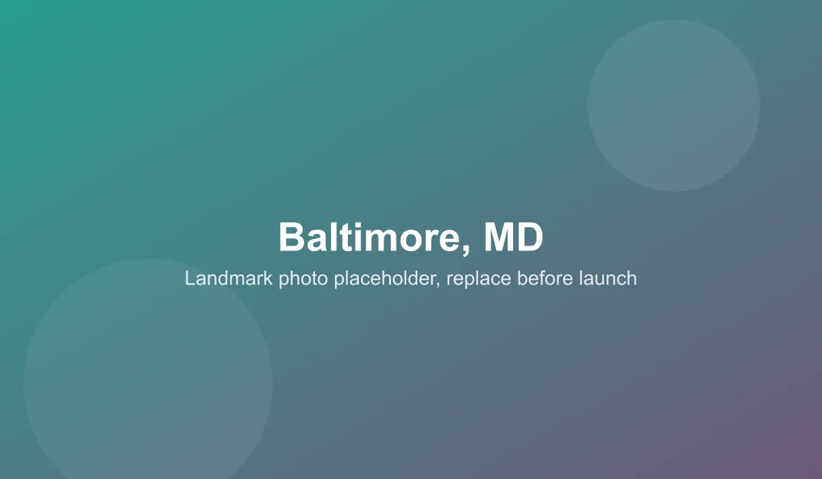 Emergency dentist coverage area in Baltimore, MD