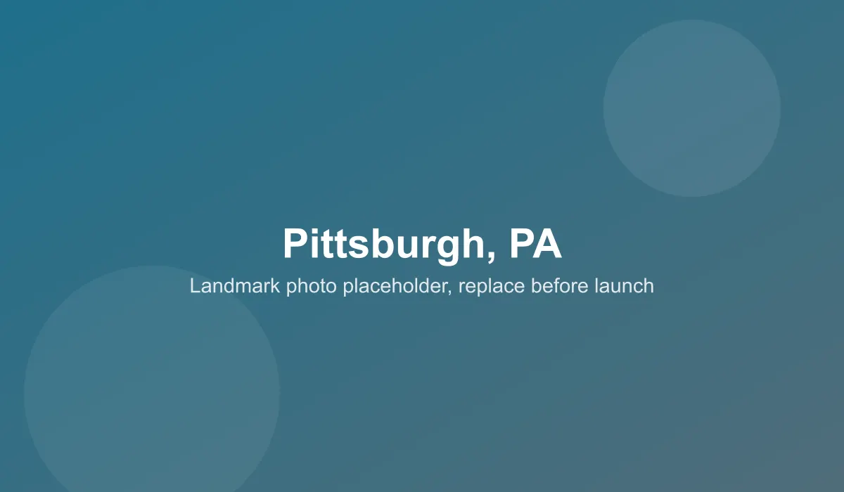 Emergency dentist coverage area in Pittsburgh, PA