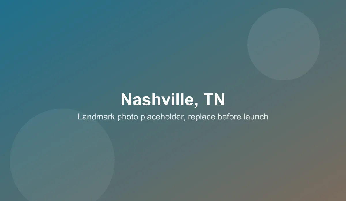 Emergency dentist coverage area in Nashville, TN