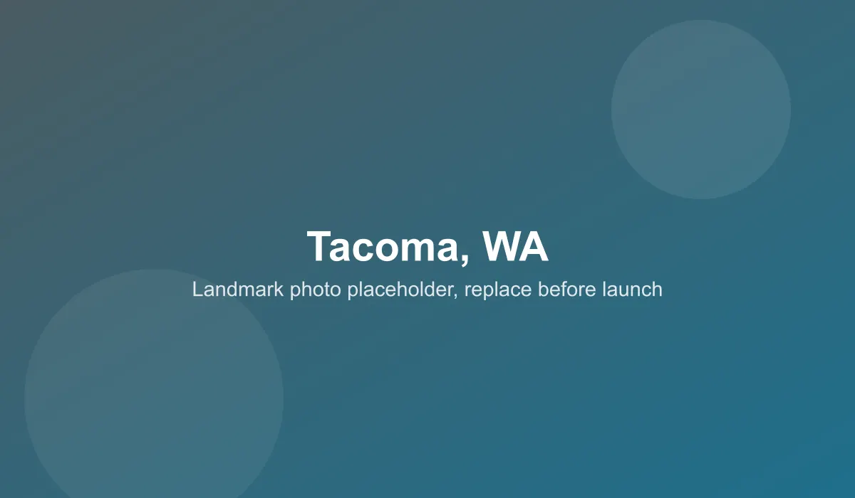 Emergency dentist coverage area in Tacoma, WA