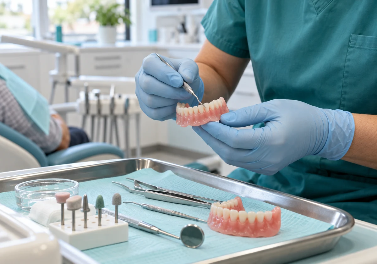 Same-day denture repair performed by an emergency dentist