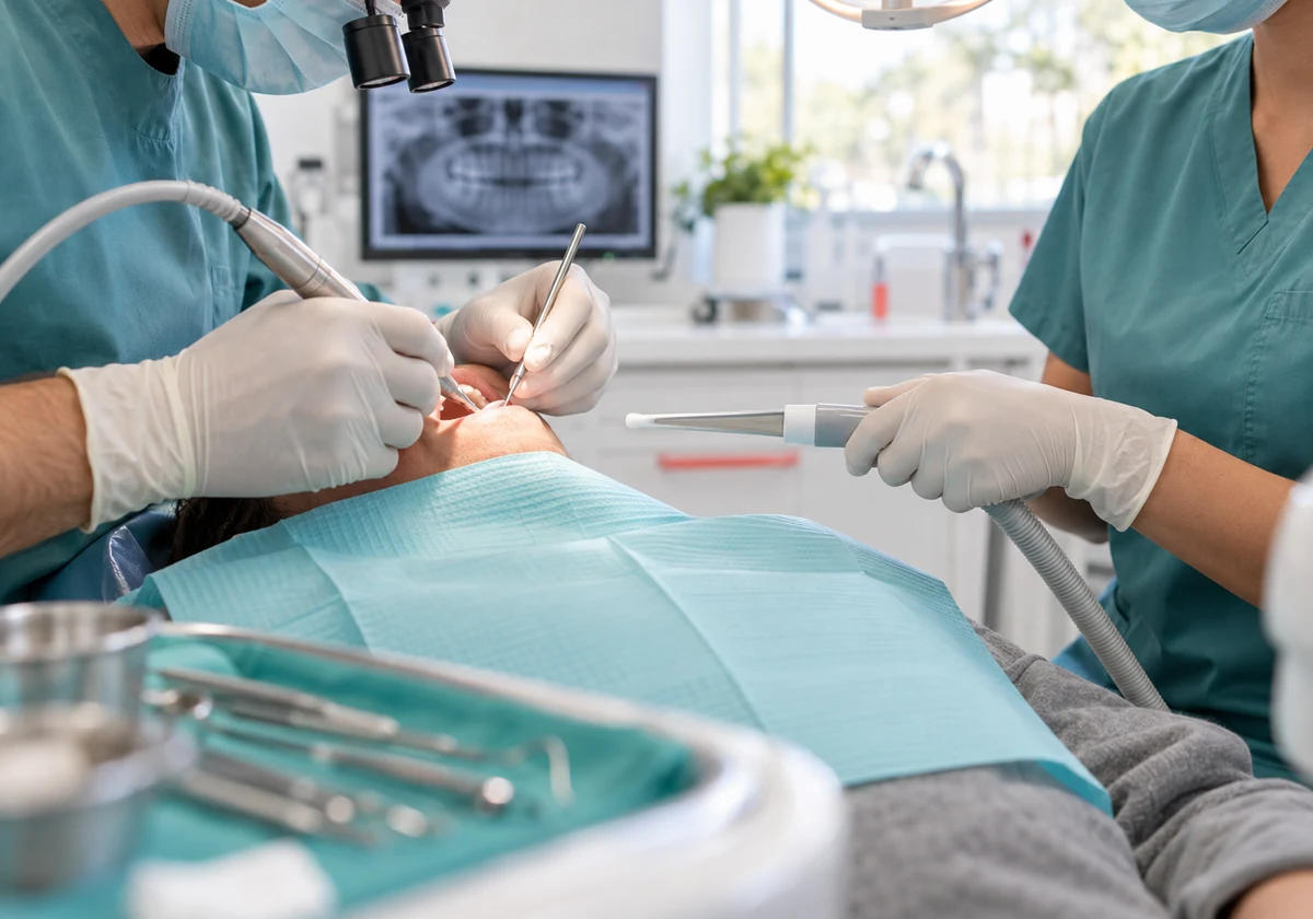 Emergency oral surgery performed by an emergency dentist