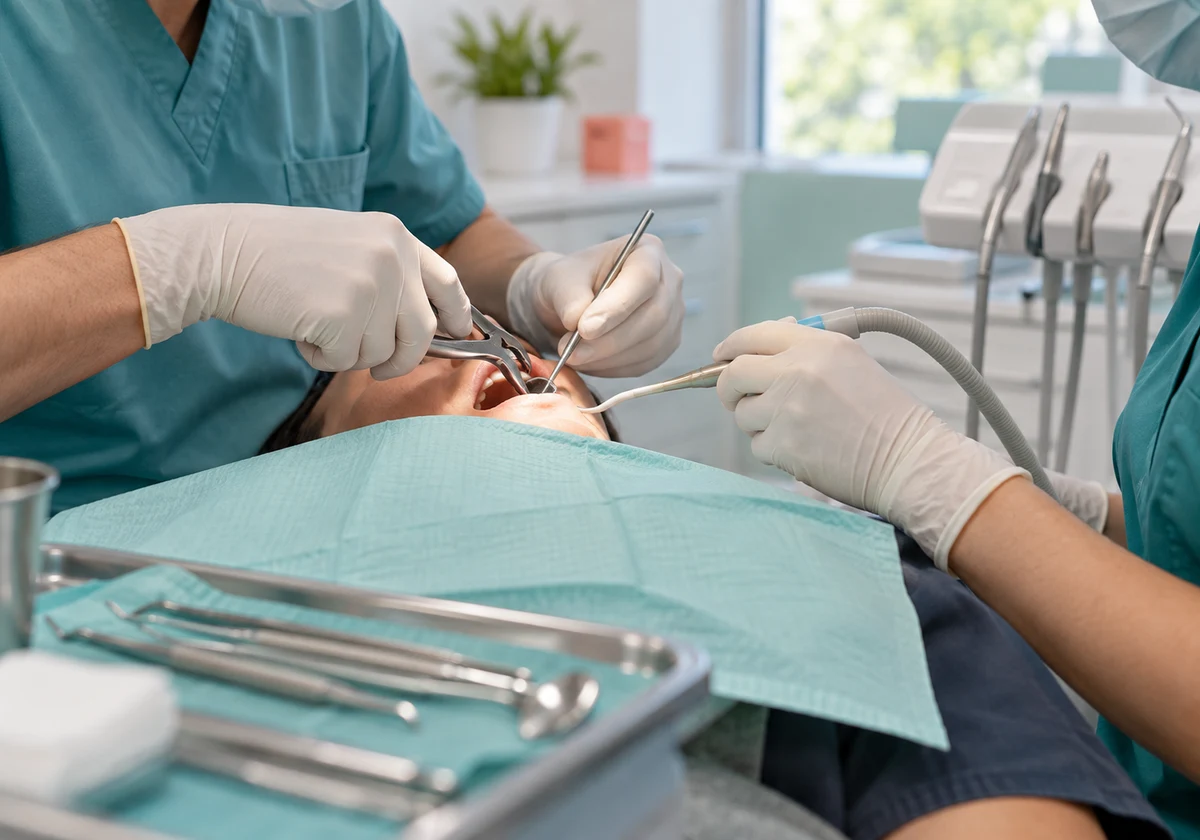Emergency tooth extraction performed by an emergency dentist