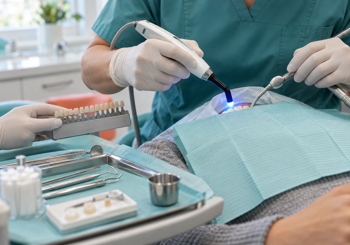 Lost crown and filling replacement performed by an emergency dentist