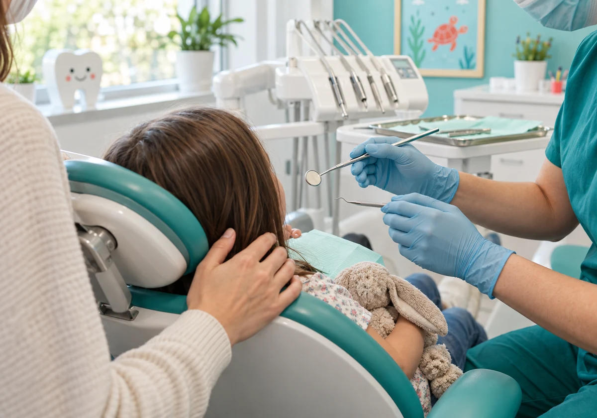 Pediatric emergency dentist performed by an emergency dentist