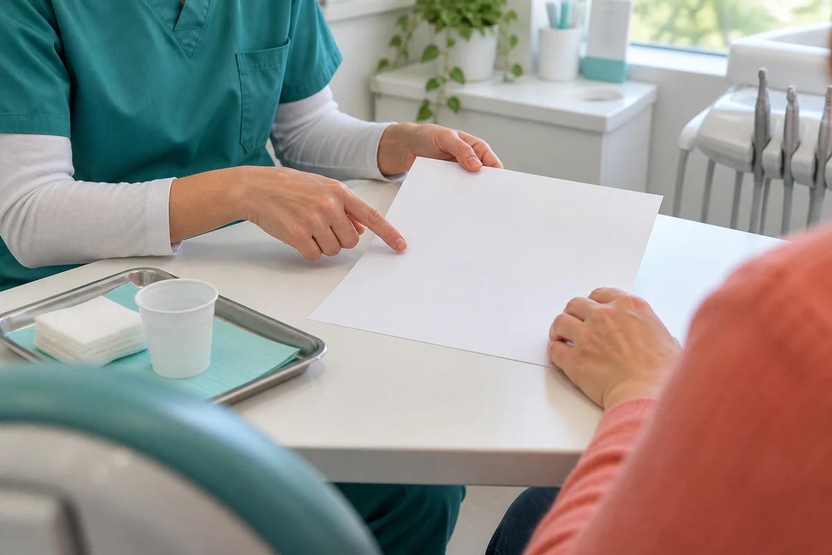 Patient recovering after sedation at an emergency dental visit