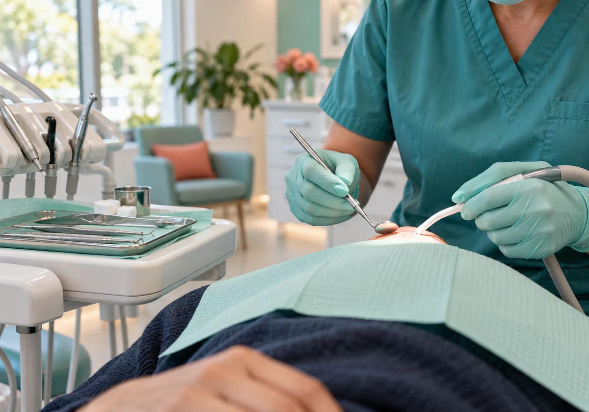 Weekend dentist performed by an emergency dentist