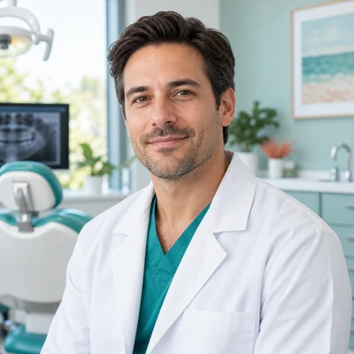 Portrait of Dr. FULL NAME, DDS, reviewing dentist
